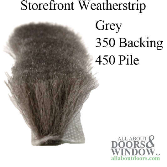 Storefront Weatherstrip, .350 Backing x .450 - Grey