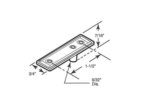 Bottom Pivot, Bifolding Door  9/32 O.D. - Bottom Pivot, Bifolding Door  9/32 O.D.