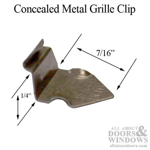 Metal Concealed Grille Clip, Stamped Steel for window grid - Metal Concealed Grille Clip, Stamped Steel for window grid