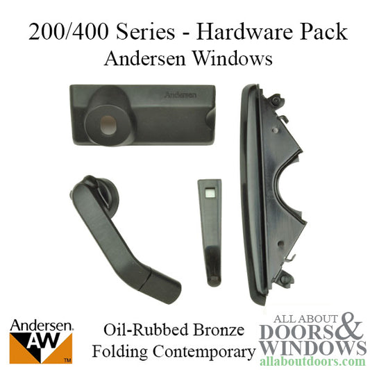 Andersen Casement Window - 200/400 Series - Hardware Pack - Folding Contemporary - Oil Rubbed Bronze