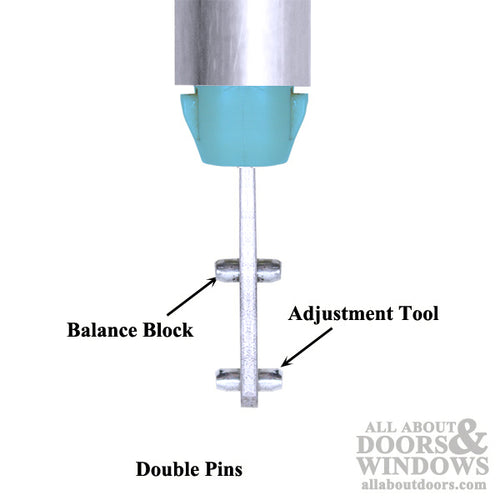 3/8 Inch Spiral Tilt-In Window Balance Rod with Blue Bearing and Double Pins - 3/8 Inch Spiral Tilt-In Window Balance Rod with Blue Bearing and Double Pins