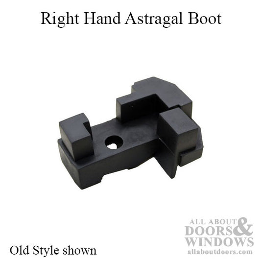 Astragal Boot, Bottom of double door, Right Hand - Black