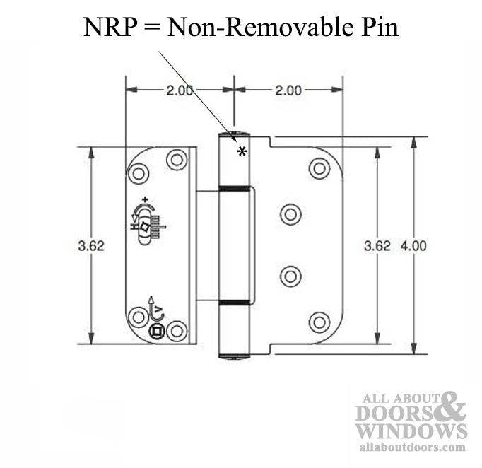 Adjustable Hinge All in One Vertical Horizontal NRP Hinge Fits Outswing Door Choose Color - Adjustable Hinge All in One Vertical Horizontal NRP Hinge Fits Outswing Door Choose Color