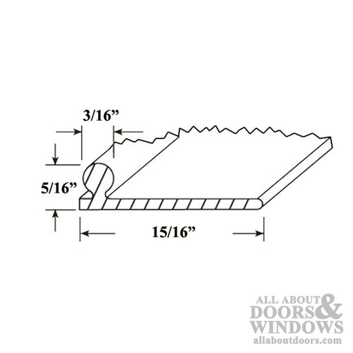 6 Foot Replacement Track for Sliding Glass Door - Aluminum - 6 Foot Replacement Track for Sliding Glass Door - Aluminum