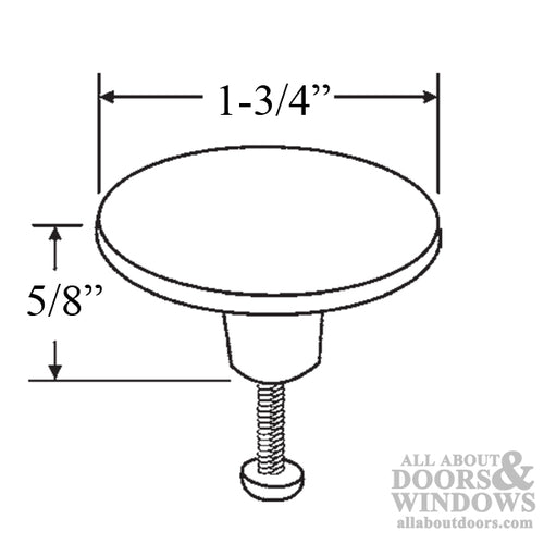 Polished Brass Die Cast Knob - 1-7/8 Inch Diameter - Polished Brass Die Cast Knob - 1-7/8 Inch Diameter