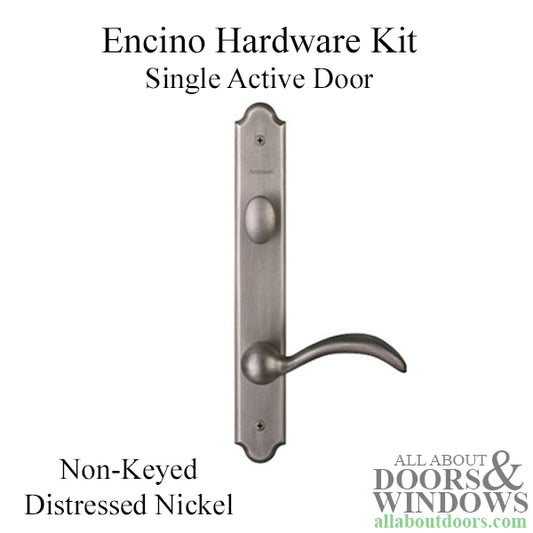 Andersen Encino Hardware Kit, Active Single Door - Distressed Nickel