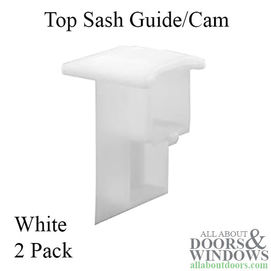 Sash Guide or Cam, Top, White, 2 Pack