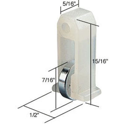 Roller Assembly (Flat) - Sliding Windows, Vertical Rail - Nylon / Steel - Roller Assembly (Flat) - Sliding Windows, Vertical Rail - Nylon / Steel