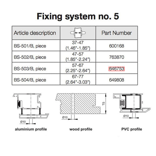 Hoppe Handle Fixing Bolt for Back-to-Back Pull Handles - Hoppe Handle Fixing Bolt for Back-to-Back Pull Handles