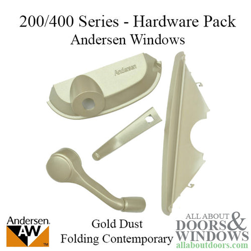 Andersen Casement Window - 200/400 Series - Hardware Pack - Folding Traditional - Gold Dust - Andersen Casement Window - 200/400 Series - Hardware Pack - Folding Traditional - Gold Dust