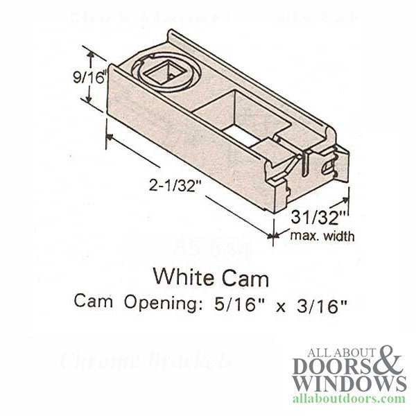 Pivot Lock Balance Shoe, Tilt Window, Small, White  Cam - Pivot Lock Balance Shoe, Tilt Window, Small, White  Cam