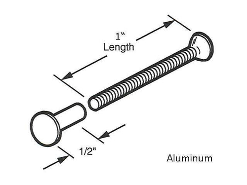 Post & Screws,  Binder 1 inch- Aluminum (Thru-Bolt) - Post & Screws,  Binder 1 inch- Aluminum (Thru-Bolt)