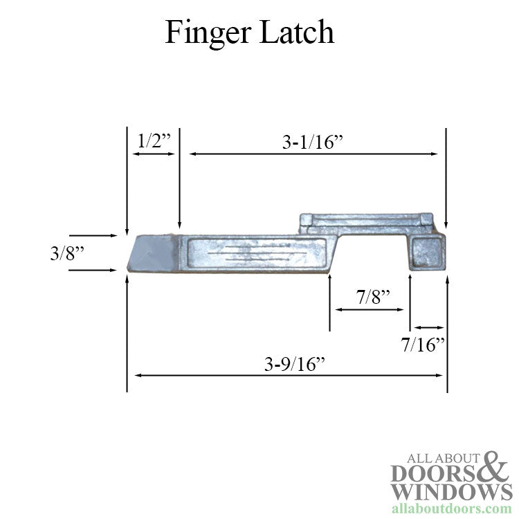 Finger Latch, Supreme 606 Series Storm Window / Door - Left - Finger Latch, Supreme 606 Series Storm Window / Door - Left