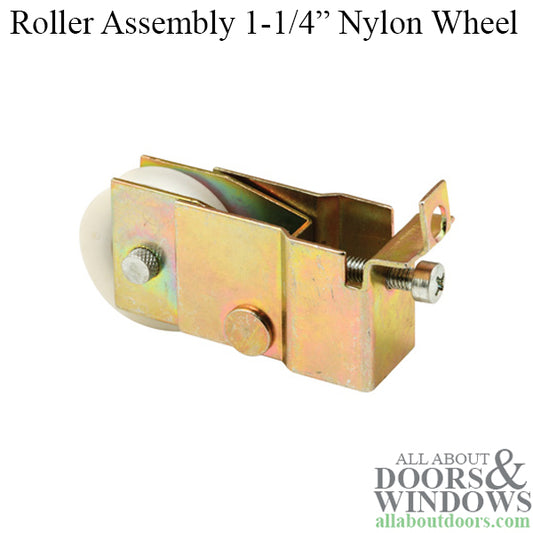 1-1/4 inch  Nylon  wheel, Roller Assembly - SMALL  Tab