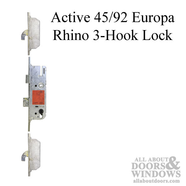 Rhino Active 45/92 Europa, 3 Point Hook Bolt - Silver Ferguard - Rhino Active 45/92 Europa, 3 Point Hook Bolt - Silver Ferguard