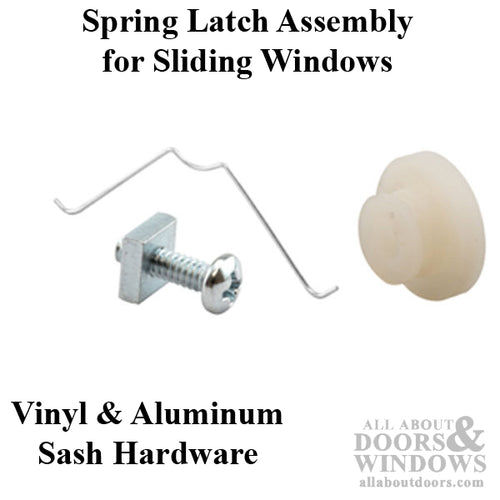 Spring Latch Assembly - Vinyl and Aluminum Sash Hardware, Nylon - Mill - Spring Latch Assembly - Vinyl and Aluminum Sash Hardware, Nylon - Mill