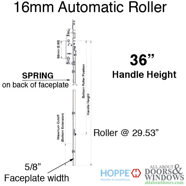 16mm Auto Gear, 45/92, Roller @ 29.53