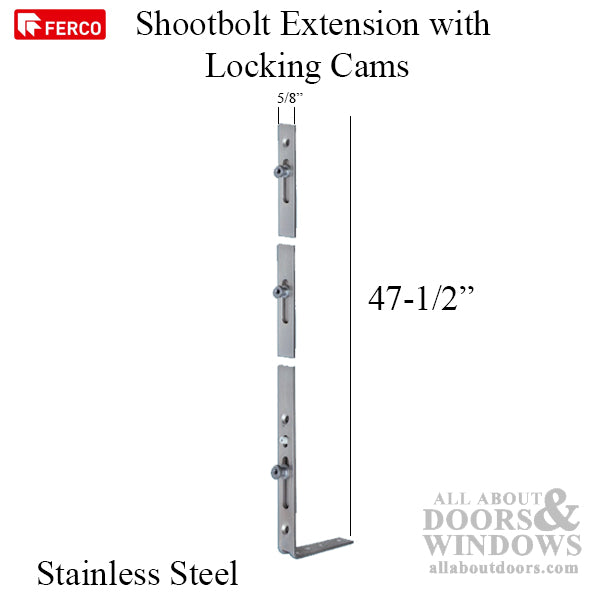 G-U/Ferco Shootbolt Extension with Cam for Push-out Casement Windows - G-U/Ferco Shootbolt Extension with Cam for Push-out Casement Windows