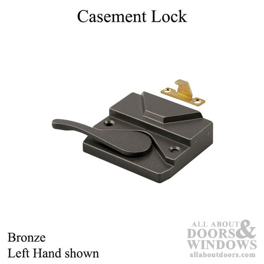 2-3/8'' Casement Lock, Choose Handing - Bronze