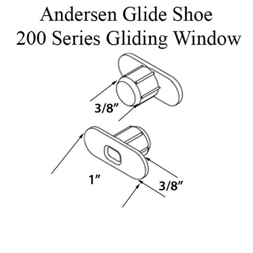 Andersen Glide Shoe, 200 Series Gliding Window - White - Andersen Glide Shoe, 200 Series Gliding Window - White