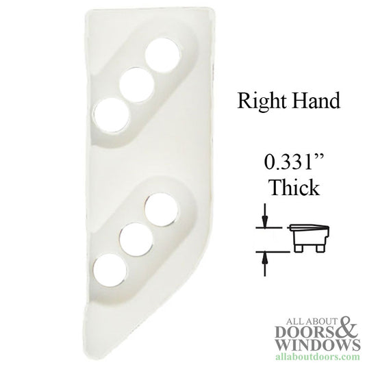 Truth Multipoint Window Lock Keeper, Right Hand - White