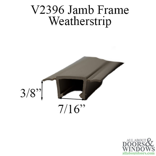 V2396 Jamb Frame Weatherstrip, Beige, 