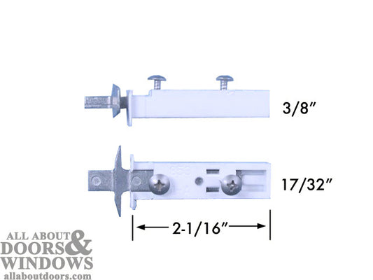 Window Pivot Bar, 2-1/2  Zinc Die Cast,  w/ Housing