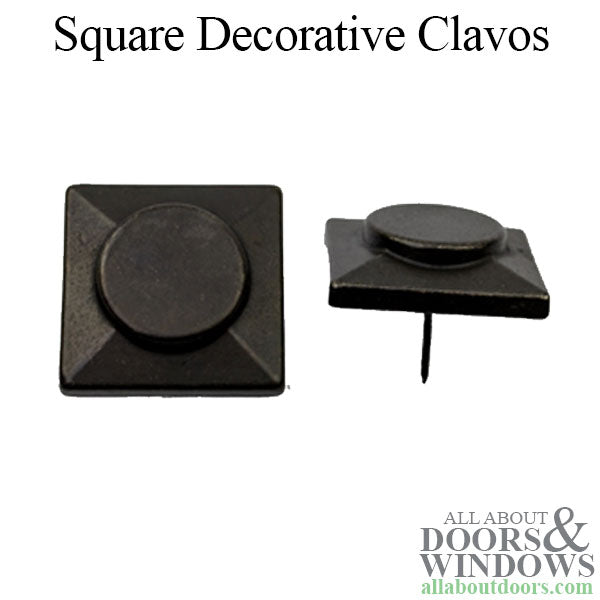 Stone River Bronze Square Decorative Clavos - Dark Bronze - Stone River Bronze Square Decorative Clavos - Dark Bronze