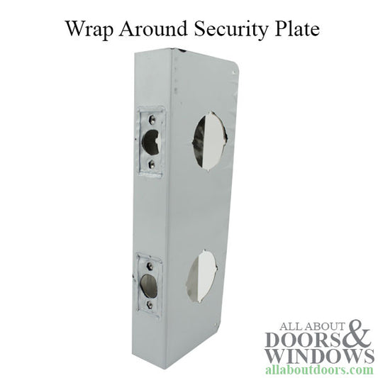 Wrap Around 2 hole Security Plate, 1-3/4 x 2-3/8", 2-1/8 holes