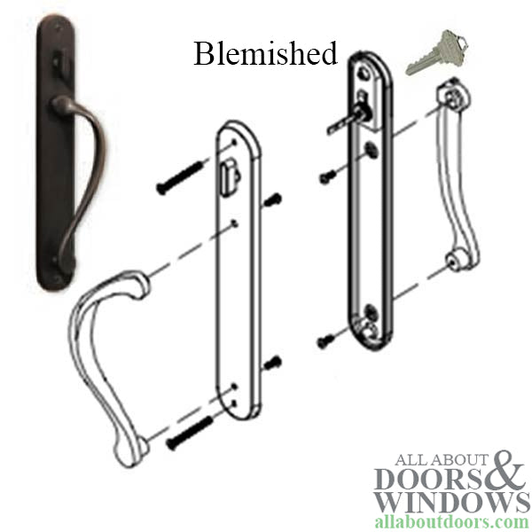 Marvin Active Keyed, Ultimate Sliding French Door wide Trim - PVD Oil Rubbed Bronze Blemished - Marvin Active Keyed, Ultimate Sliding French Door wide Trim - PVD Oil Rubbed Bronze Blemished