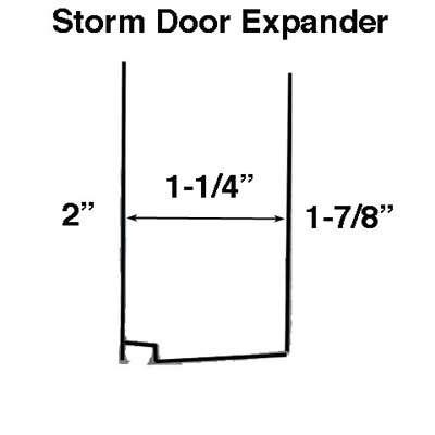 Storm Door Expander for 1.25 Inch Thick Storm Doors - Storm Door Expander for 1.25 Inch Thick Storm Doors