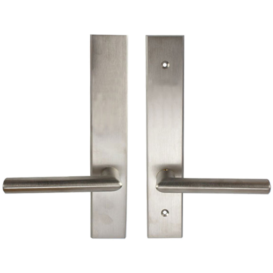 Marvin Contemporary Handle, Inactive / Dummy Ultimate Hinged French Door- PVD Satin Nickel - Marvin Contemporary Handle, Inactive / Dummy Ultimate Hinged French Door- PVD Satin Nickel