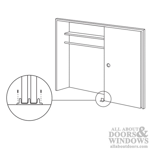 Bypass Closet Doors Bottom Guide Adjustable - Bypass Closet Doors Bottom Guide Adjustable