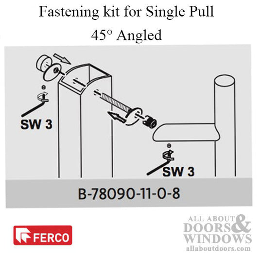 G-U Ferco Fastening kit for 45° Single Pull Bar - Stainless Steel