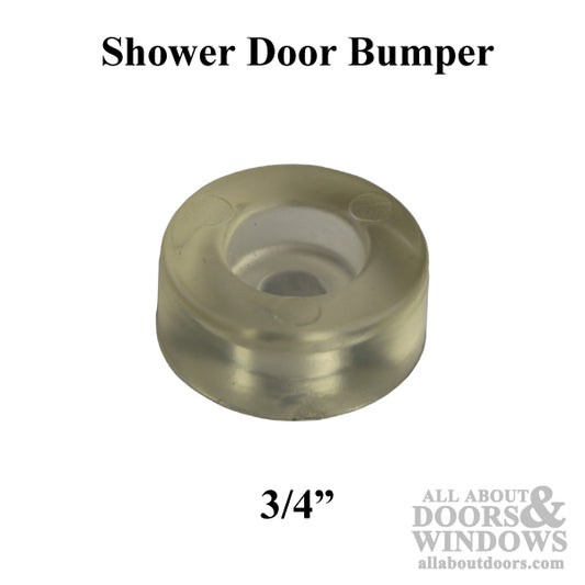 Shower Door Bumper - 3/4 Inch - Clear- 4 pk