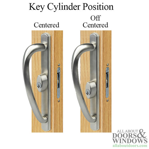 Truth Round Top Sliding Door Handleset, Active, Keyed, Off Centered Key Position - Truth Round Top Sliding Door Handleset, Active, Keyed, Off Centered Key Position