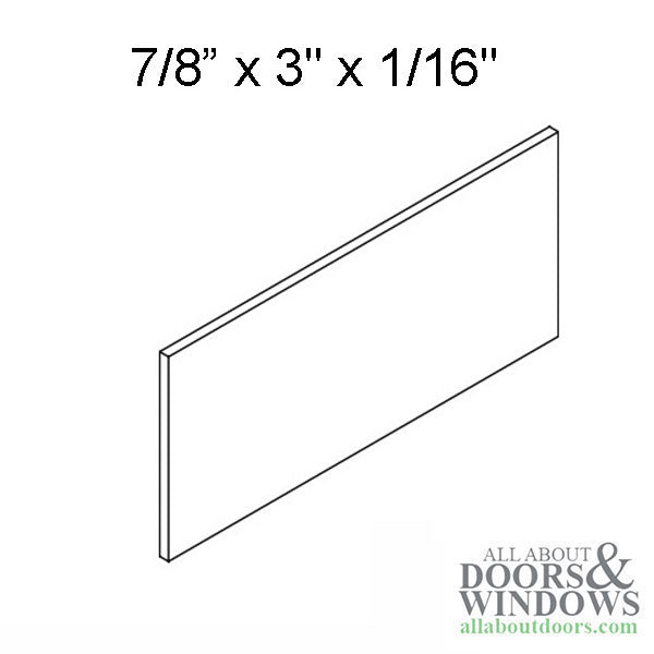 Plastic Shim Setting Block 7/8 x 3 Inch x 1/16 Inch - Plastic Shim Setting Block 7/8 x 3 Inch x 1/16 Inch