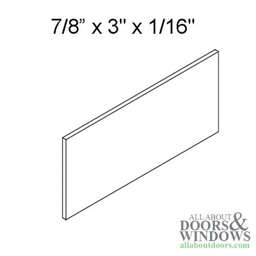 Plastic Shim Setting Block 7/8 x 3 Inch x 1/16 Inch - Plastic Shim Setting Block 7/8 x 3 Inch x 1/16 Inch