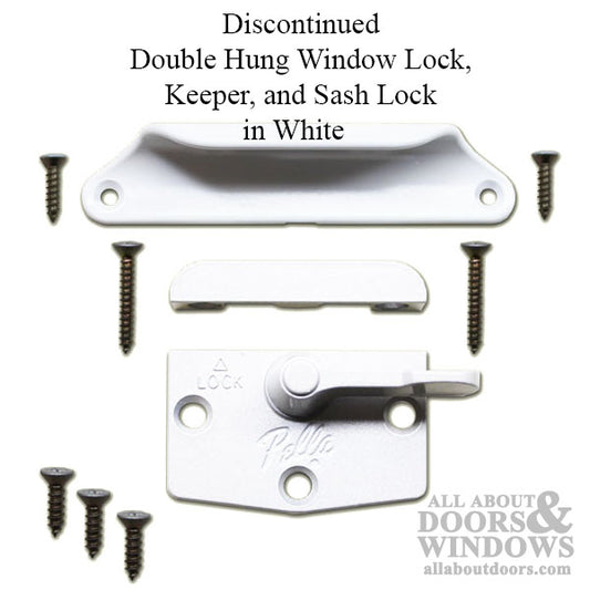 Unavailable Kit Double Hung Lock, Keeper, and Sash Lift - White