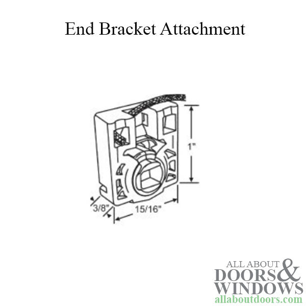 End Bracket Attachment, #22  64B Tilt Series Channel Balance - Black - End Bracket Attachment, #22  64B Tilt Series Channel Balance - Black