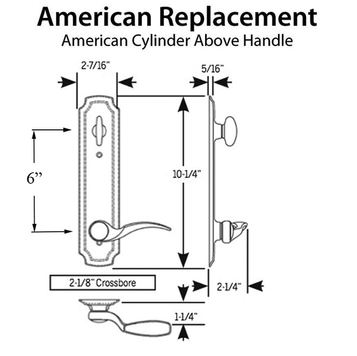 Trilennium Eclipse Keyed 3-point Handle Set - Trilennium Eclipse Keyed 3-point Handle Set