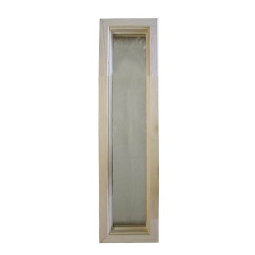 Wood Frame Door Lite with Single Pane Tempered Glass 4 Inch x 24 Inch - Wood Frame Door Lite with Single Pane Tempered Glass 4 Inch x 24 Inch