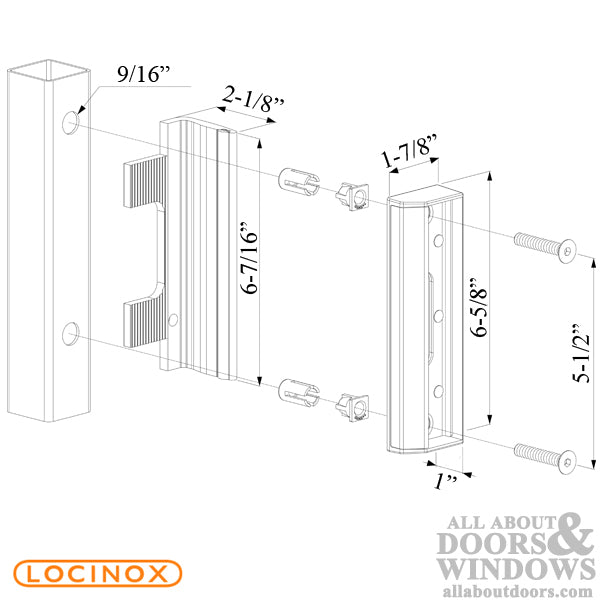 Adjustable Locinox Keep for Square Profile Gates - Choose Color - Adjustable Locinox Keep for Square Profile Gates - Choose Color