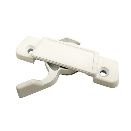 Sash Lock with Under Plate - 2-1/4" Screw Hole Spacing, Right Hand - Snow White