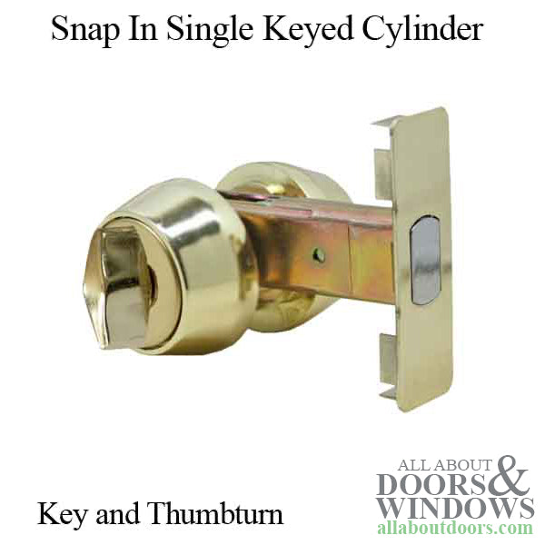 Snap In Keyed Single Cylinder Deadbolt Lock - Snap In Keyed Single Cylinder Deadbolt Lock