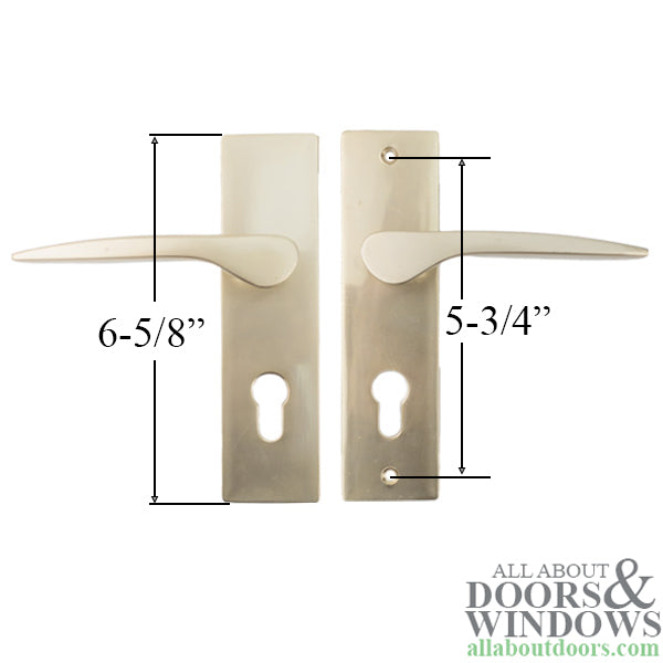 Hewell Handle Set Left Hand Satin Brass - Hewell Handle Set Left Hand Satin Brass