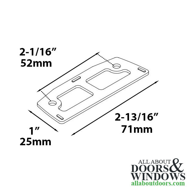 Andersen Sash Lock Shim, 200 Series Tilt-Wash Double-Hung Window - Stone - Andersen Sash Lock Shim, 200 Series Tilt-Wash Double-Hung Window - Stone