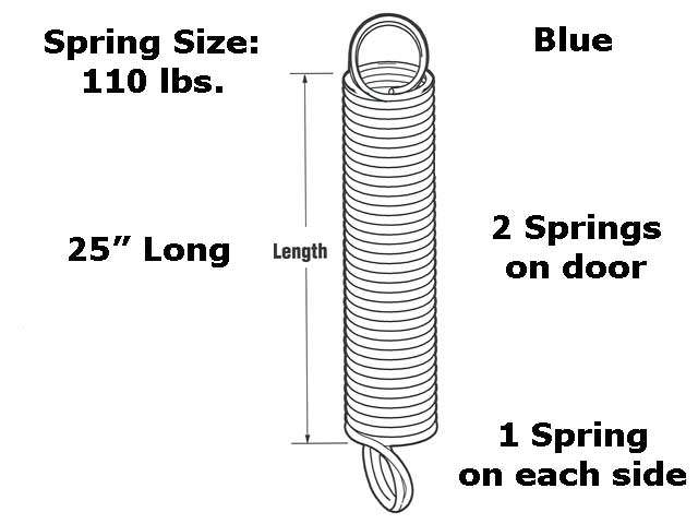 Extension Spring - 110 lbs - Blue - Extension Spring - 110 lbs - Blue