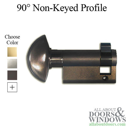 45.5/10 New Style HOPPE Non-Logo 90° Non-Keyed Profile Cylinder Lock, Brass, Choose Color