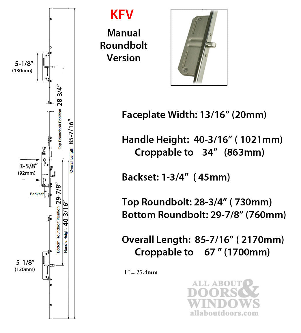 KFV 45/92 Roundbolt Version, 2 bullets, 20mm Faceplate - KFV 45/92 Roundbolt Version, 2 bullets, 20mm Faceplate